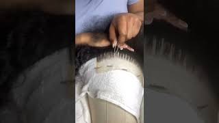 Beginner friendly plucking tutorial on a closure wig🤎remyfortehair hairline [upl. by Schoof]