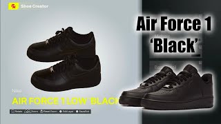 NBA 2K25 Shoe Creator  Air Force 1 Low Black [upl. by Cris238]