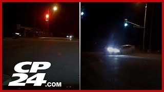 Video shows serious crash after rock was thrown at moving vehicle in Markham [upl. by Marion]