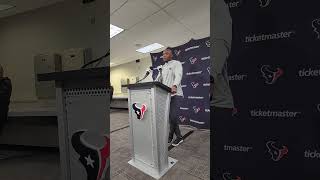 Pushing shoving fighting thats not what the game is about Texans coach DeMeco Ryans [upl. by Waxman564]