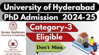 PhD admission 2024 II A Central University II Direct Interview Direct Admission [upl. by Hnahym]