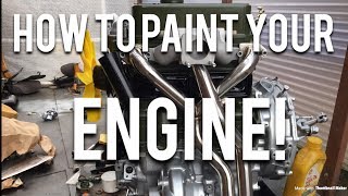 Classic Mini Restoration  How To Paint Your Engine [upl. by Ynwat]