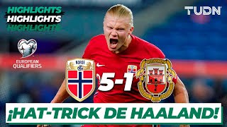 Highlights  Noruega 51 Gibraltar  UEFA European Qualifiers 2021  TUDN [upl. by Drusus]