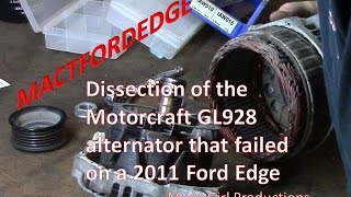 Dissection of a 2011 Ford Edge Motorcraft GL928 Alternator [upl. by Booker]