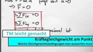 Vorlesung Teil 3 Kräftegleichgewicht am Punkt [upl. by Ahsiram]