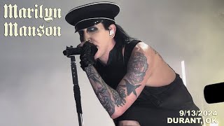 Marilyn Manson FULL SET Live 9132024 Chocktaw Grand Theater DurantOK 60fps FRONT ROW [upl. by Nivad]