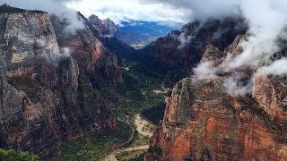 Rain Sleet Snow and Fog to Observation Point  Zion National Park [upl. by Georges773]