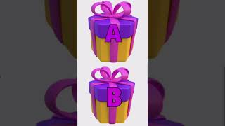 Choose gift 🎁 A or B 🥺 wait for open gift box giftsidea shorts like bts video views choose [upl. by Nnayelhsa]