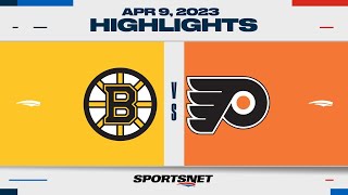 NHL Highlights  Bruins vs Flyers  April 9 2023 [upl. by Ulrich663]