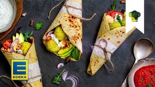 Falafel selber machen I Falafel Wrap mit Avocado Datteln amp MinzJoghurt I EDEKA [upl. by Zoa]