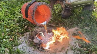 Massive Molten Aluminum Anthill Casting 21 [upl. by Pegg]