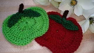 How To Crochet Glamas Apple Orchard Coasters [upl. by Udenihc]