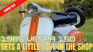 1965 Vespa 150 gets some much needed maintenance [upl. by Bernadene58]