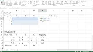 Transportation Model in Excel [upl. by Aiclef]