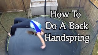 How To Do A Back Handspring  Gymnastics Skills with Bethany G [upl. by Farra]