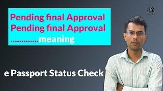 pending final approval e passport bd 2023  e passport status check [upl. by Kieryt413]