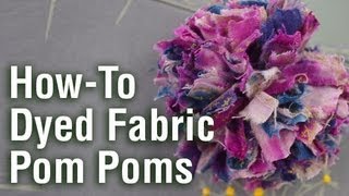 How to make a tiedyed fabric pom pom [upl. by Seroka701]