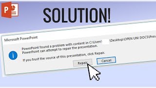 How to solve PowerPoint found a problem with content in pptx Video Tutorial [upl. by Darb975]