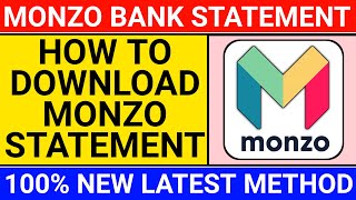 how to download monzo bank statement  monzo bank statement [upl. by Asilla]