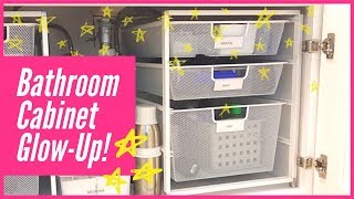 Organize With Me Bathroom Cabinet GlowUp [upl. by Ilagam]