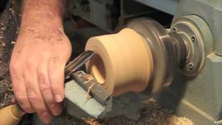 Woodturning a Hollow Olivewood Egg with a Lid [upl. by Tobe]