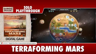 Terraforming Mars Digital  Solo Playthrough [upl. by Petit]