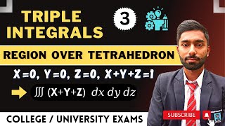 Tetrahedron Region In Triple Integrals  Multiple Integrals [upl. by Nylaj]