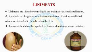 Liniments amp Lotions [upl. by Enimrac]