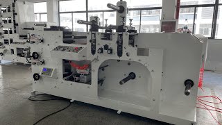 FPL3202 2 Color Flexo Printing Machine With 2 Set Rotary Die Cutting For Perforation Line Label [upl. by Londoner]