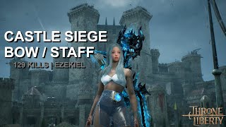 Throne and Liberty  Castle Siege 129 Kills  Bow  Staff PvP [upl. by Eldreda]