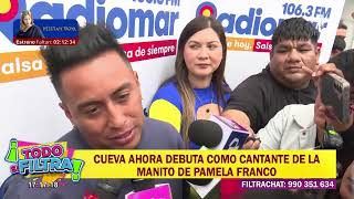 Cueva ahora debuta de cantante de la manito de Pamela Franco [upl. by Eeclehc]