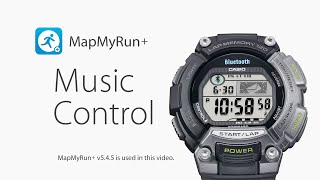 CASIO STB1000  How to control the music by STB1000 and MapMyRun v545 [upl. by Prudy]