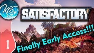 Satisfactory Ep 1 BLINDED BY DESERT BEAUTY  Early Access  Desert Beauty  Lets Play Gameplay [upl. by Hgielah]