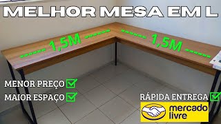 Mesa em L para setup e escritório  Umboxing e montagem de forma rápida e fácil [upl. by Kcitrap]