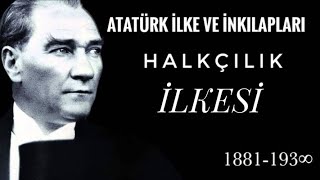 ATATÜRK İLKE VE İNKILAPLARI  HALKÇILIK İLKESİ [upl. by Torruella]