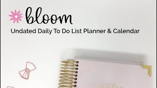 bloom daily planners® Undated Daily To Do List Planner Walkthrough [upl. by Alesi]