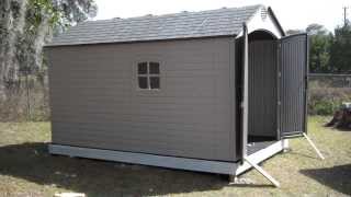 Orlando Handyman installs Lifetime 8 X 125 Outdoor Storage Shed Model 6402 [upl. by Dnalhsa284]