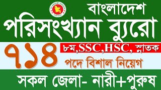 714 টি পদে বাংলাদেশ পরিসংখ্যান ব্যুরোতে বিশাল নিয়োগ 2022porisonkhan buro circular 2022SR Job Life [upl. by Innaig]