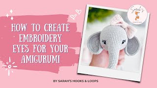 How to embroider CUTE EYES on amigurumi  Beginner friendly amigurumi crochet [upl. by Cross]