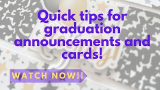 Need a quick beautiful scrapbook page for your graduation announcements Graduation Cards [upl. by Lasley]