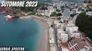 Sutomore 2023 dron video peak season beach from drone Crna Gora 2023 montenegro sutomore [upl. by Ellenhoj222]