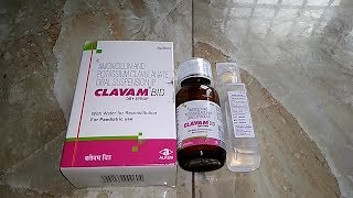 Clavam bid syrup uses dosage and side effects [upl. by Enirahtak]