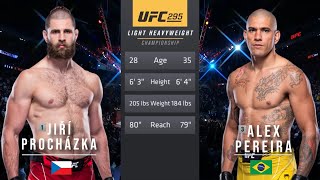 JIRI PROCHAZKA VS ALEX PEREIRA FULL FIGHT UFC 295 [upl. by Talanian]