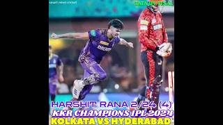 Harshit Rana Bowling 🔥Kkr vs srh ipl Final Impossible Yorker🎯⭐️💯 [upl. by Marchal]