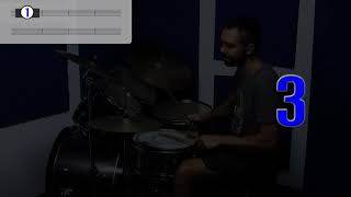 180 BPM  Drum Loop Track  Straight Beat  Loop de Bateria  Bruno Godinho Academy [upl. by Eileme]