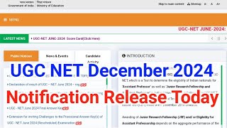 UGC NET December 2024  UGC NET 2024 December Exam Date  UGC NET 2024  UGC NET December Exam 2024 [upl. by Methuselah489]