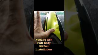 Apache RTR Full Body Sticker installation shorts sticker apache tvs modification modified [upl. by Pilloff]