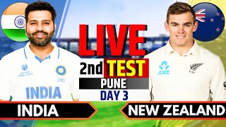 India vs New Zealand 2nd Test Day 3  IND vs NZ Live Match Today  Live Cricket Match Today [upl. by Aelhsa680]