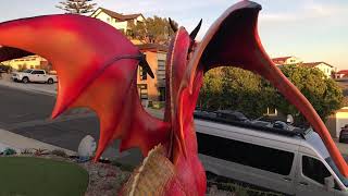 Painting a giant fiber glass dragon sculpture [upl. by Katti]