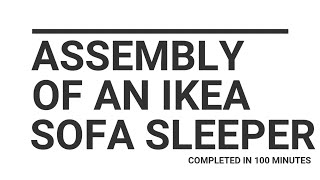 Assembly of an IKEA Sofa Sleeper  SANDBACKEN Sleeper Sectional [upl. by Pierette561]